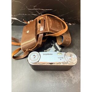 Voigtlander Vito II 35mm Folding Camera Color-Skopar 3.5/50 Lens Vintage Case